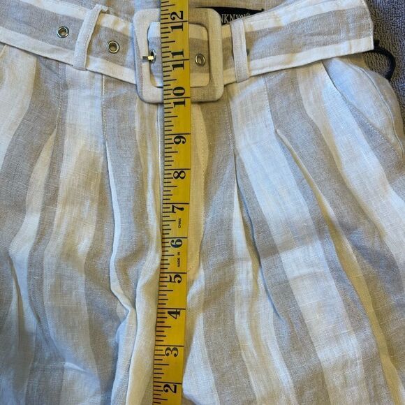 BLANKNYC Belted Striped Linen Shorts.Size 25 - Picture 12 of 14